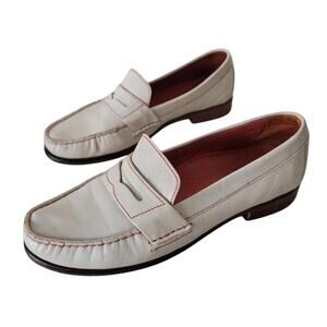 Cole Haan Leather  Loafers Womens Size 5.5 Cream Peach Classic